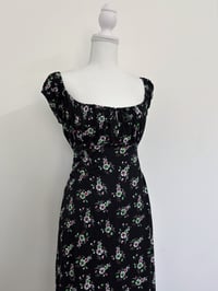 Image 2 of Vintage black floral dress // L