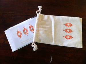 Image of Letterpress Notecard Gift Set in hand print muslin bag