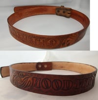 Image 2 of Custom Hand Tooled Leather Belt