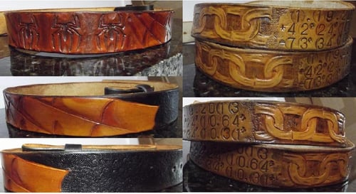 Image of Custom Hand Tooled Leather Belt