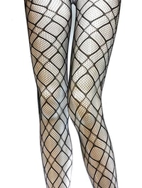 Image 1 of DIAMOND DESIGN FISHNET STOCKINGS