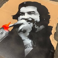Image 4 of “Burn Capitalism Burn” unique 1/1 on cardboard 