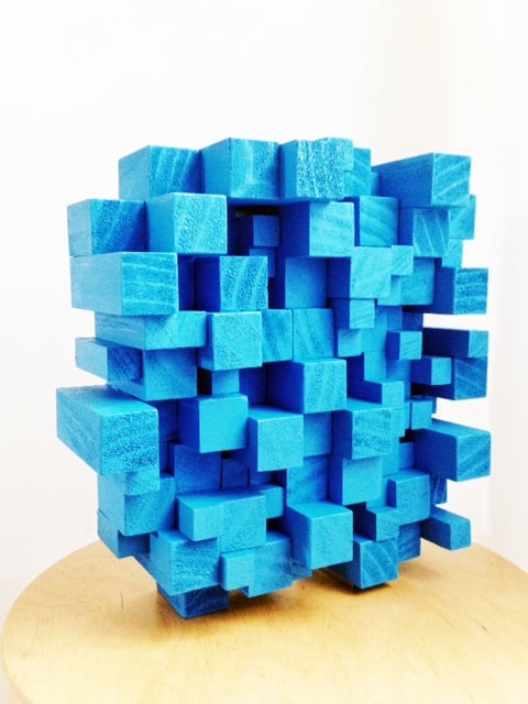 Image of '3D' City Scape BLUE