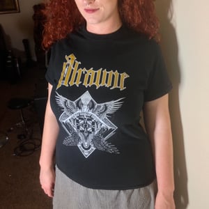 Image of Self-Immolation Shirt w/ Metallic Gold ink - BLACK