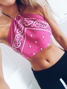 Image of Pink Bandana Crop Top