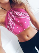 Image of Pink Bandana Crop Top 