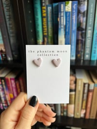 Light Purple Heart Studs 