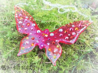 Image 4 of Astral Pink Ombre Butterfly Large Resin Pendant