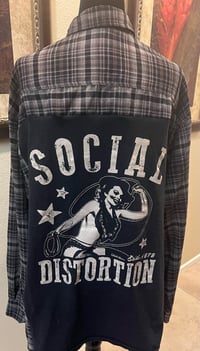 Vintage Black/Taupe Flannel Shirt Social Distortion