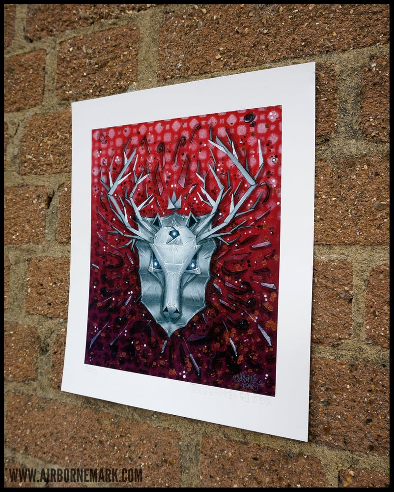 Image of "Origami Deer Trophy" Giclee Print