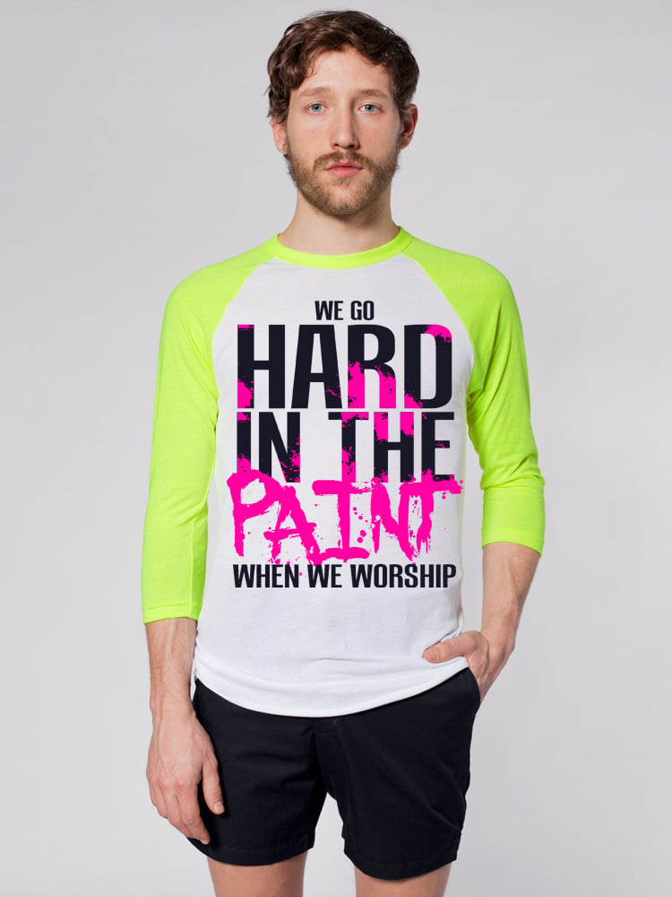 Image of Green and Pink Hard in the paint Tee