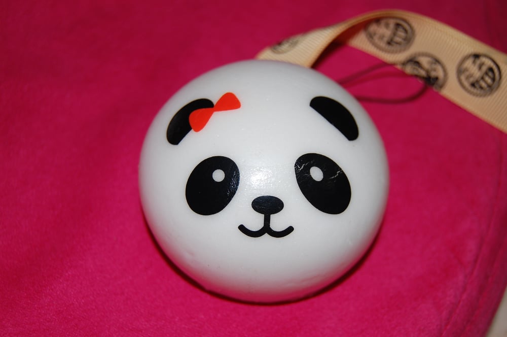 Image of Panda Buns with Red Bow