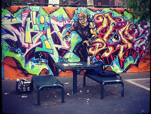 Image of Crip D.O.G and Hops Art Graff Hall Of Fame Wall 2013