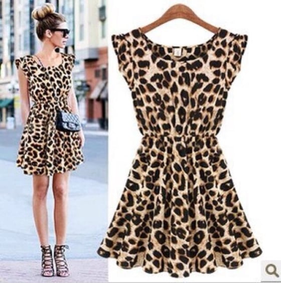 Image of Classic Vintage Leopard Dress