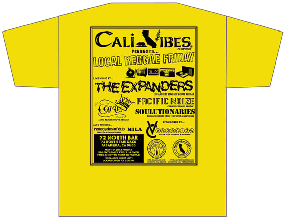 Image of LOCAL REGGAE FRIDAY FLYER SHIRT