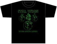 ITAL VIBES "100% ROOTS MUSIC" BLACK SHIRT