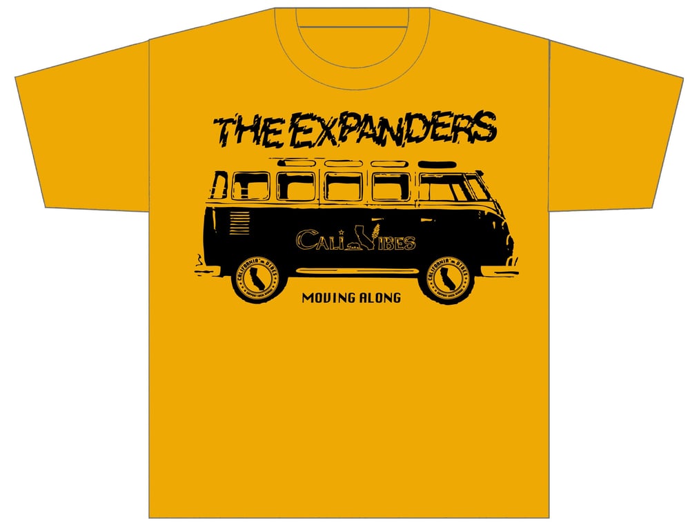 Image of THE EXPANDERS "MOVING ALONG" GOLD YELLOW SHIRT