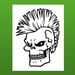 Image of Skull Mohawk Sticker