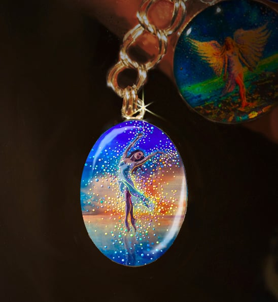 Image of Water Dancer Silver Charm - In each of us is a bright and boundless spirit 
