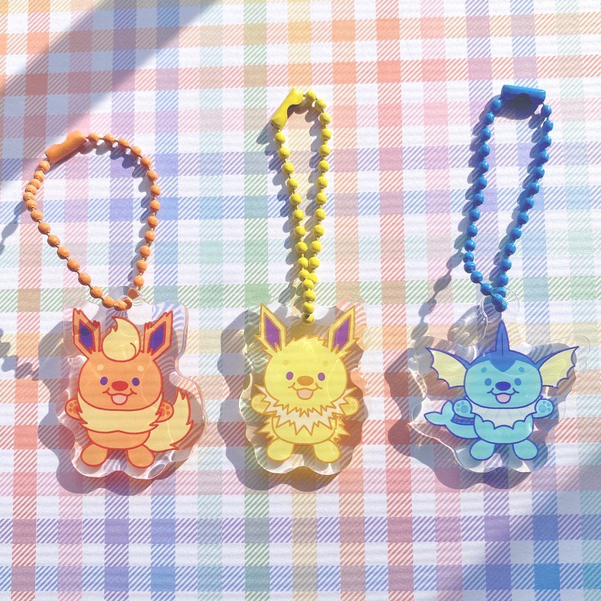 Dessert Eeveelutions!  Acrylic Charms – PeachyMothShop