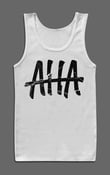 Image of "AHA Cracked" White Tank-Top