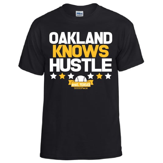 Image of [OAKLAND Knows HUSTLE] Men's Tee BLACK