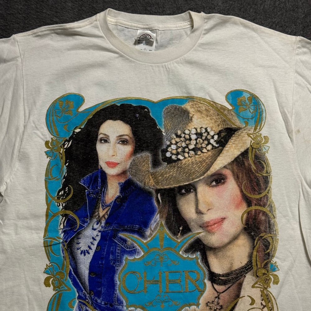 Image of 2000s Cher Tour Rap Style Graphic Tee (L)