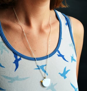 Image of Blue Bird pendant necklace