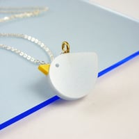 Image 3 of Blue Bird pendant necklace