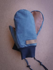 Image of Cluster Mitts - Steel Blue/Tan