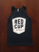 Image of Red Cup Shield Tank (Black Aqua)