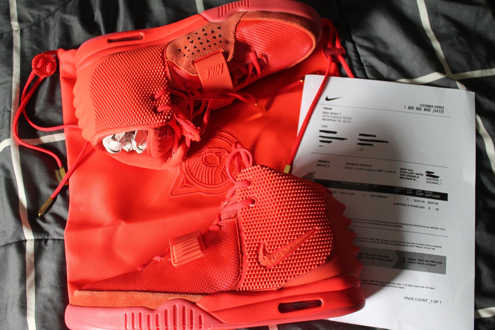 authentic red october yeezy 2
