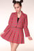 Image of  As If Blazer and Pleated Skirt set in Red Tartan
