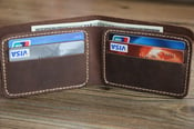 Image of Men's Leather Wallet Bifold Groomsmen Gift Best Birthday Presents Billfold Leather Wallets-R028