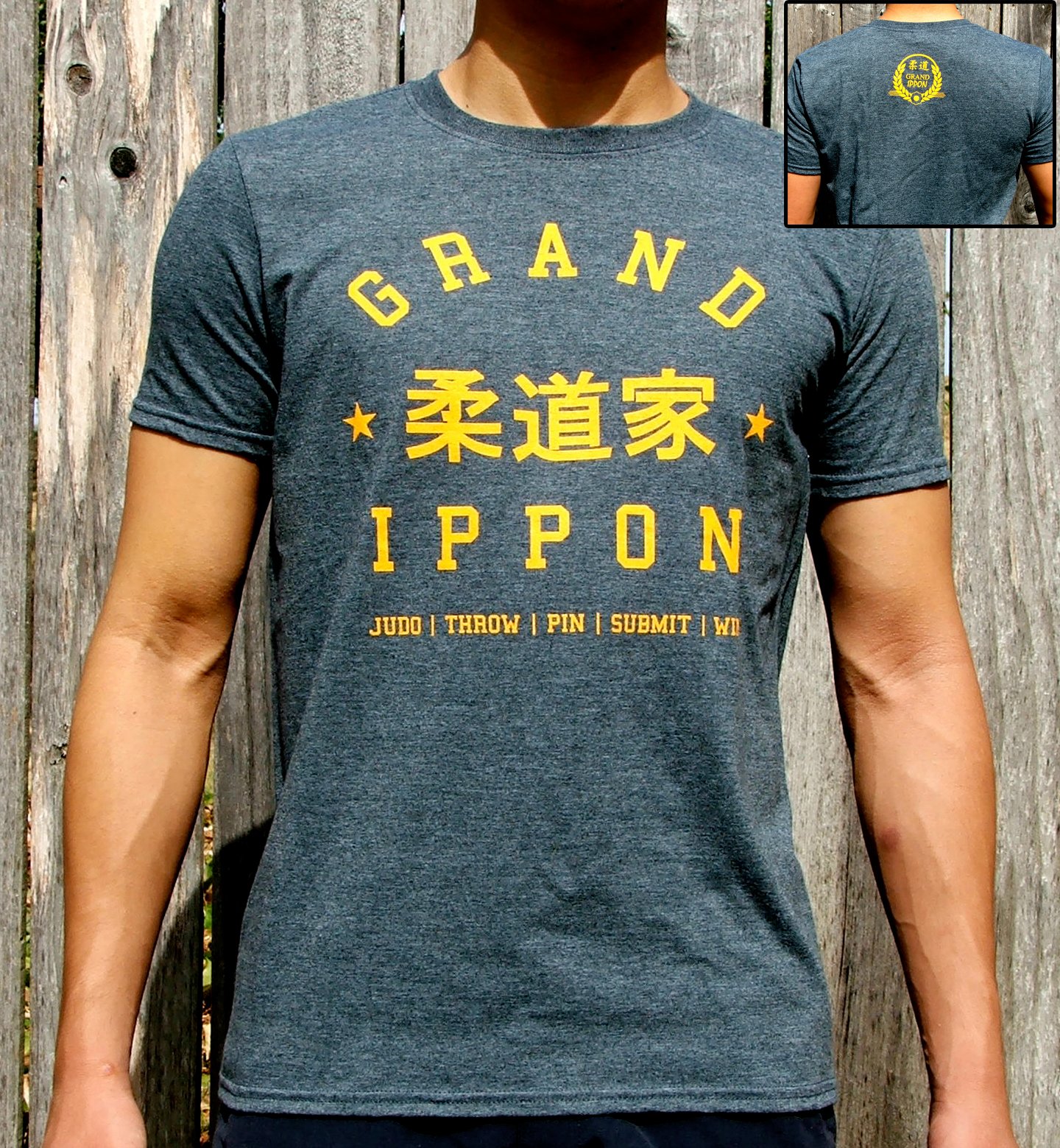 Image of Judoka Kanji Shirt: Dark Heather Grey