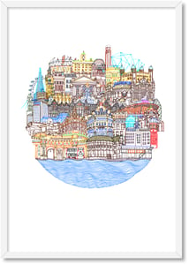 Image of London Cityscape Orbit Illustration