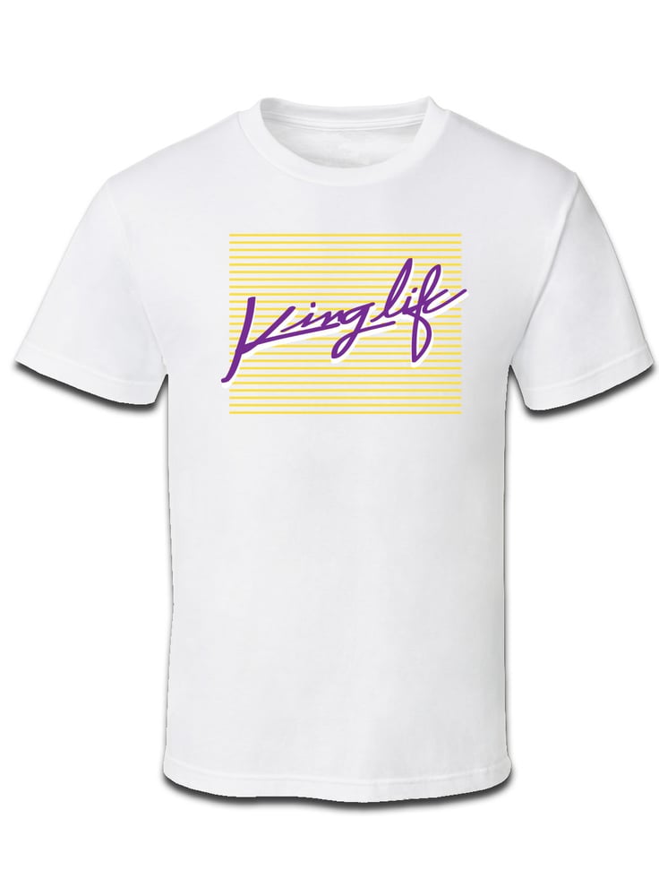 Image of KINGLIFE TEE / PURPLE & YELLOW