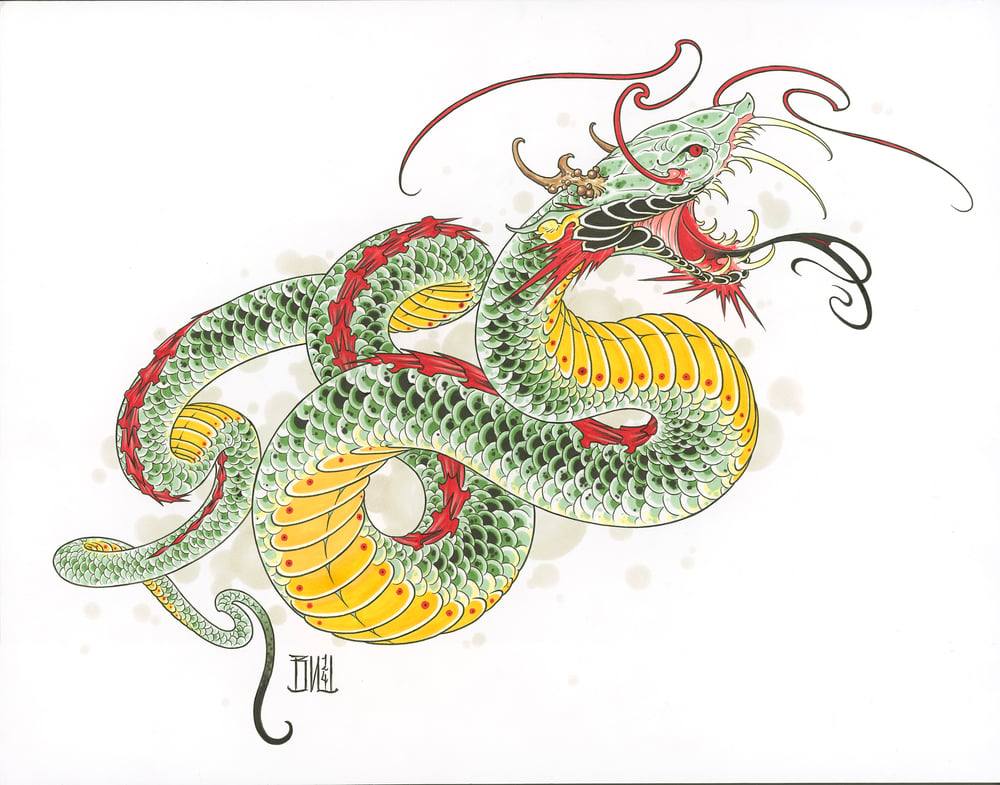 dragon snake drawing