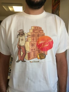 Image of T-shirt "Heavy Dub Music" - man - brown