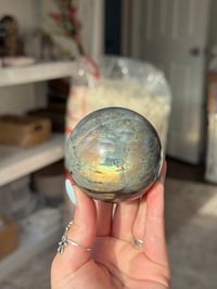 Image 3 of SUNSET LABRADORITE SPHERE -MADAGASCAR- B