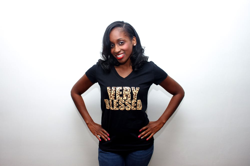Image of Very Blessed Vneck Tee