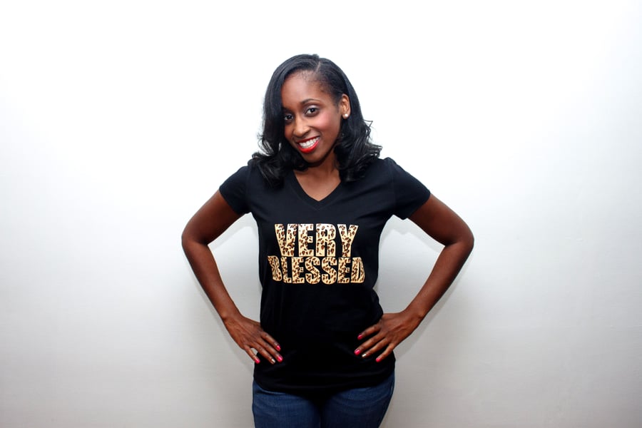 Image of Very Blessed Vneck Tee