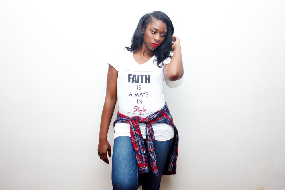 Image of Faith Is Always In Style V Neck Tee