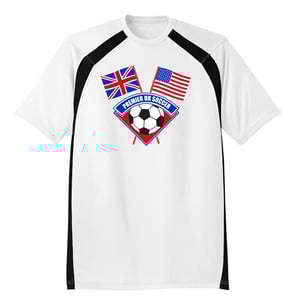 Image of OFFICIAL TEAM Colorblock DriFit Tee in White with Black panel insets