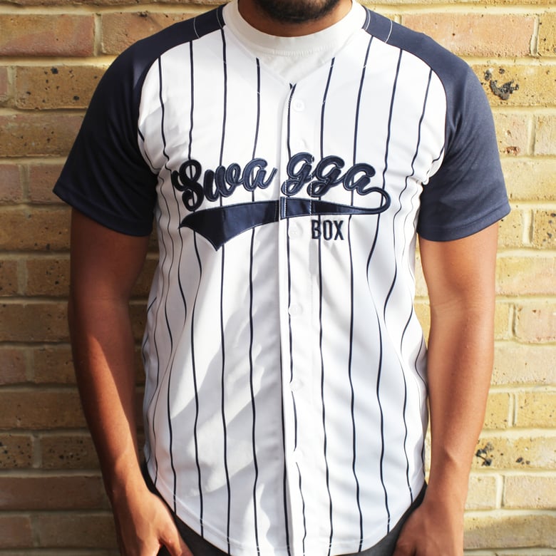 Image of Baseball Jersey (Blue & White)