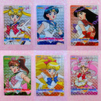 Image 1 of Sailor Moon SuperS Amada Trading Cards: PP12 Set #551-#556 (Hard Prism)