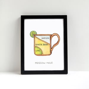 Moscow Mule Cocktail Diagram Print by Alyson Thomas of Drywell Art. Available at shop.drywellart.com