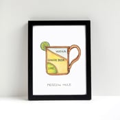 Moscow Mule Cocktail Diagram Print