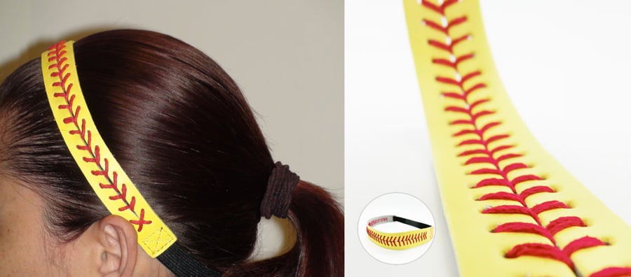 Image of Softball Leather Headband - On Sale!