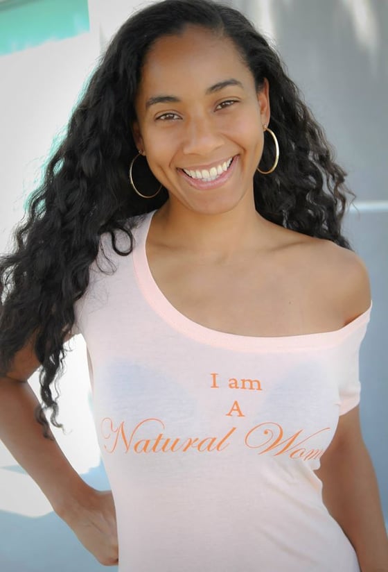 Image of Peach - I AM A Natural Woman Tee